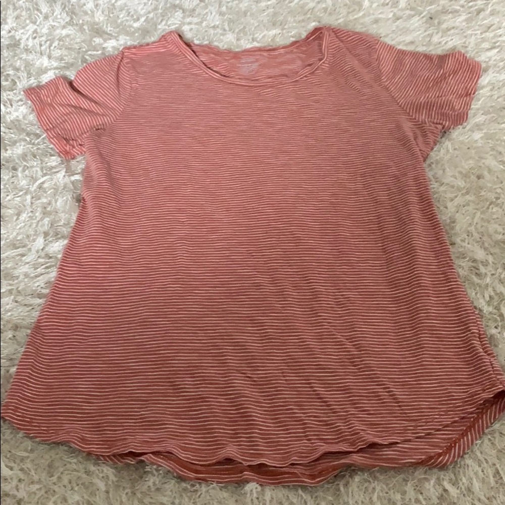 Pink and white striped shirt